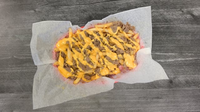 Large Cosmo's Cheesesteak Fries.